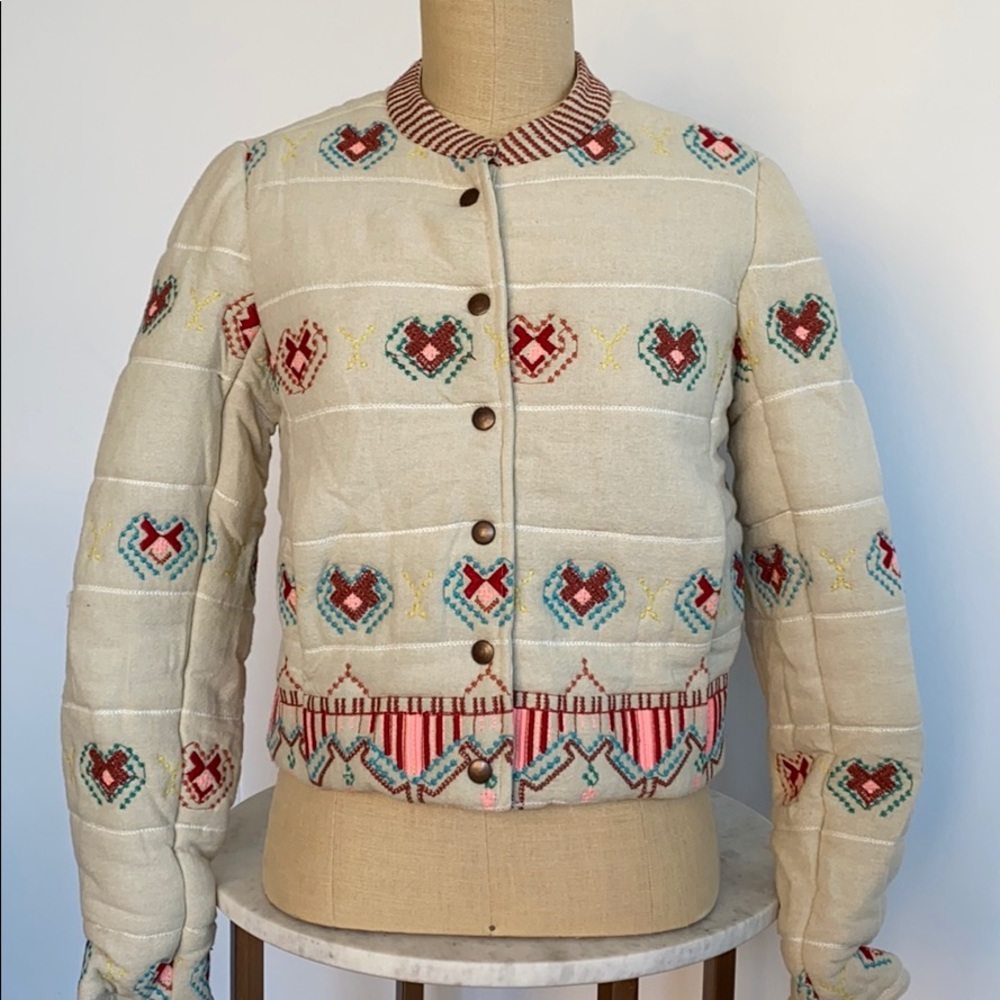 Urban Outfitters NWT Embroidered Bomber Jacket S